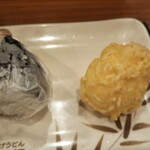 丸亀製麺 - 鮭おむすび＆半熟たまご天