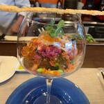 SIZZLE - レギューム（+８００円） 変わらず美味しい。魚介と野菜とがなんともいい調和。 コンソメのジュレが美味しいんです。大好きな料理。