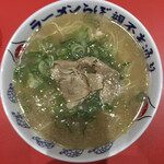 元祖長浜屋 親不孝通り ラボラトリー - 長浜ラーメン（醤油ダレ豚骨）   560円なり