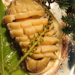 福松荘 - あわび刺身！幸せ
