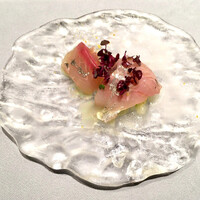 日本のイタリア料理店 sai - アジの瞬間マリネ 白菜とアサツキ