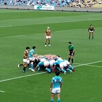 秩父宮ラグビー場 売店 - スクラムなんて目の前でみたの半年以上前。