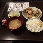 居酒屋 一休 - 一休定食ライス大盛り全景。