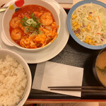 Matsuya - 海老のチリソース定食 730円(税込)