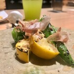 はっこく - 2020.8.  万願寺とうがらしと黄色ズッキーニの焼き野菜