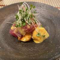 やすい - カツオと梨(幸水)のマスタード和え