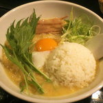 らーめん 一尋 - 釜玉ラーメンおじや風