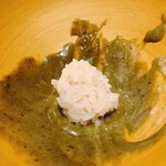 鮨 一 - 鮑を食べた後のシャリ入りご飯