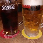 Yakitori No Oogiya - 生ビール＆無料ウーロン茶