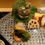 銀座 しのはら - もずくや玉子真薯など