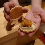 銀座 しのはら - フォアグラ最中