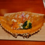 銀座 しのはら - 渡り蟹、イクラ、車海老