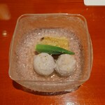 銀座 しのはら - 小芋等の冷やし炊き合わせ