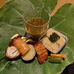 銀座 しのはら - もずく、子持ち昆布など