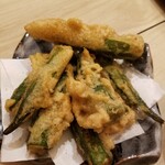 大衆串横丁 てっちゃん - 病みつき！オクラの唐揚げ 420円