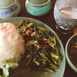 Puketto - 空心菜と豚ひき肉炒め　\650（税込み）