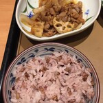 Yayoi Ken - 牛肉と玉ねぎの炒め物ともち米ご飯