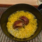 緒方 - 菊と渋皮栗のお碗