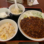 明華楼 - ジャージャー麺+半チャーハンセット　(850円)