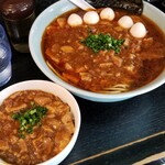 塩そば専門店 桑ばら - 四川麻婆麺＋四川麻婆丼