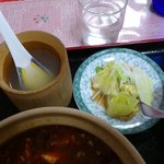 福泰楼 - 竹筒にスープです。