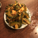 立ち呑み くにし - ゴーヤとひね皮ラー油和え