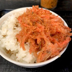 Tsuruya - 紅生姜天をご飯に。大技だ。