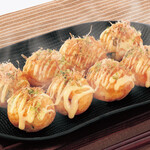 Luxurious whole shrimp and rich cheese takoyaki