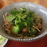 さか本 そば店 - 三つ葉なめこおろし蕎麦