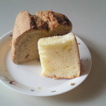 サリーガーデン - 規格外お試し品のシフォンケーキをお皿に。