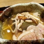 御幸町 田がわ - 鴨ロースと冬瓜、松茸の餡かけ。