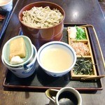 中国山地蕎麦工房 ふなつ - 天ぷら割子そばの蕎麦