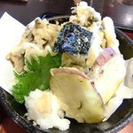 中国山地蕎麦工房 ふなつ - 天ぷらアップ