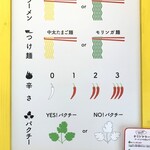 チリトマ ラーメン THANK - わかりやすい表が登場!