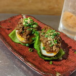 大衆酒場 はんろく - 肉味噌ピーマンタマゴ(2個)♪ ※4個もあるよ
