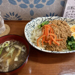 清水森食堂 - 日替わりランチセット@¥1000(肉味噌冷や麦の日でした♪)