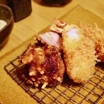 とんかつ けい太 - 海老フライとから揚げ