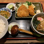 Masuda ya - Ｂミックスフライ定食　ミニたぬき蕎麦