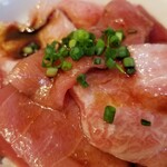 塩そば専門店 桑ばら - 本マグロ丼と鰹出汁のかけそば定食