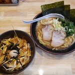 麺や 笑味寿 - 醤油ラーメン＋ミニネギチャーシュー丼2020.10.06