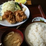 日本料理 三平 - とり唐揚定食750円