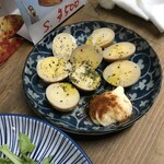 樫尾酒店 - ウズラ卵の燻製
