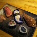 グルメリア六甲 - 牛肉の寿司（５カン）