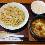 Tsukemen Ichirin - うま辛つけ麺(並) + チーズTP + 半ライス