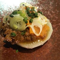 焼肉 喰心 - 大根の肉味噌和え