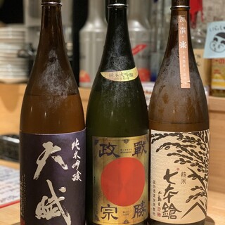 Abundant wine and carefully selected sake