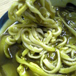 翁そば - 平打ちの全粒粉そば！