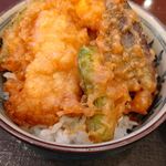 いちりづか - 鶏天と野菜の天丼