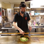 神戸鉄板　長田いっしん - 私達の豚ネギ焼き