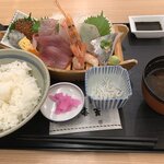 牧原鮮魚店 - 刺身定食（上）　￥1485（税込）